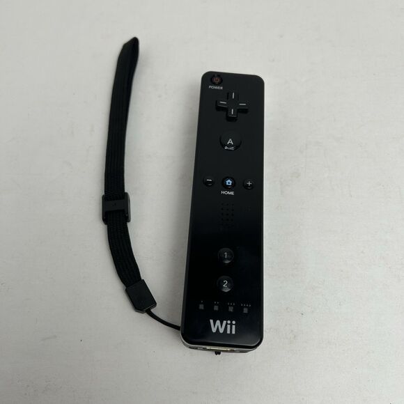 Black Remote Controller NINTENDO WII / U OEM Genuine Official - Picture 1 of 3